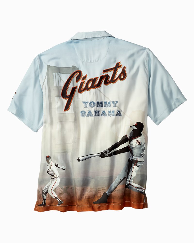 San Francisco Giants Tommy Bahama Baseball Camp Button-Up Shirt - Cream