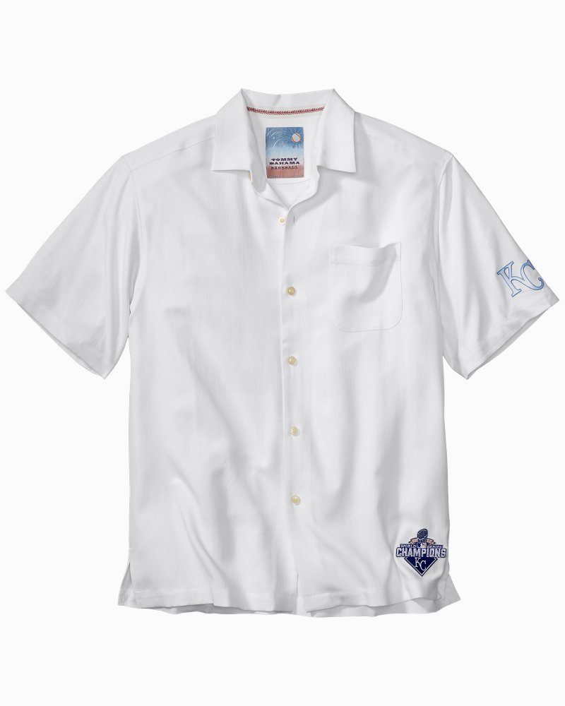 Tommy Bahama Hawaiian Kansas City Royals MLB Baseball Button Shirt Men Sz M