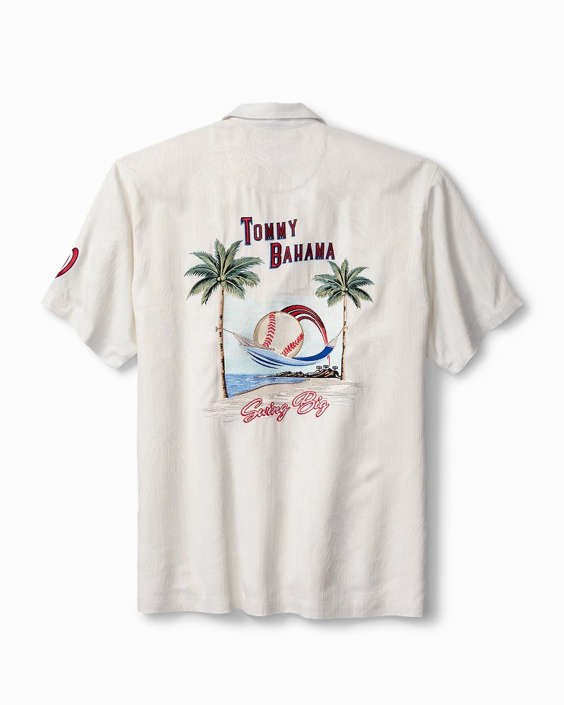 Men's Tommy Bahama White Boston Red Sox Go Big or Home Camp Button-Up Shirt