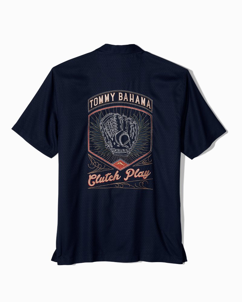 Chicago Cubs Tommy Bahama Baseball Bay Button-Up Shirt - Navy