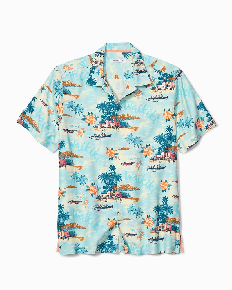 Tommy Bahama Men's Paradise Palace 100% Silk Camp Shirt