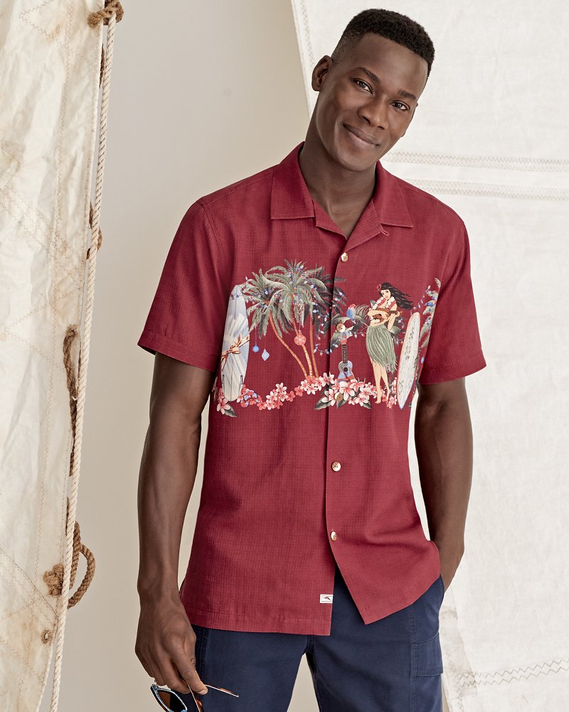 Tommy bahama mele kalikimaka best sale camp shirt