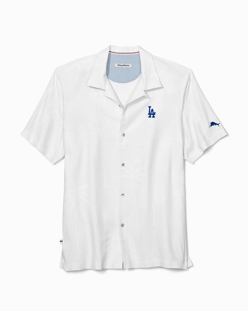 Tommy Bahama White Los Angeles Dodgers Go Big Or Go Home Camp Button-up  Shirt for Men
