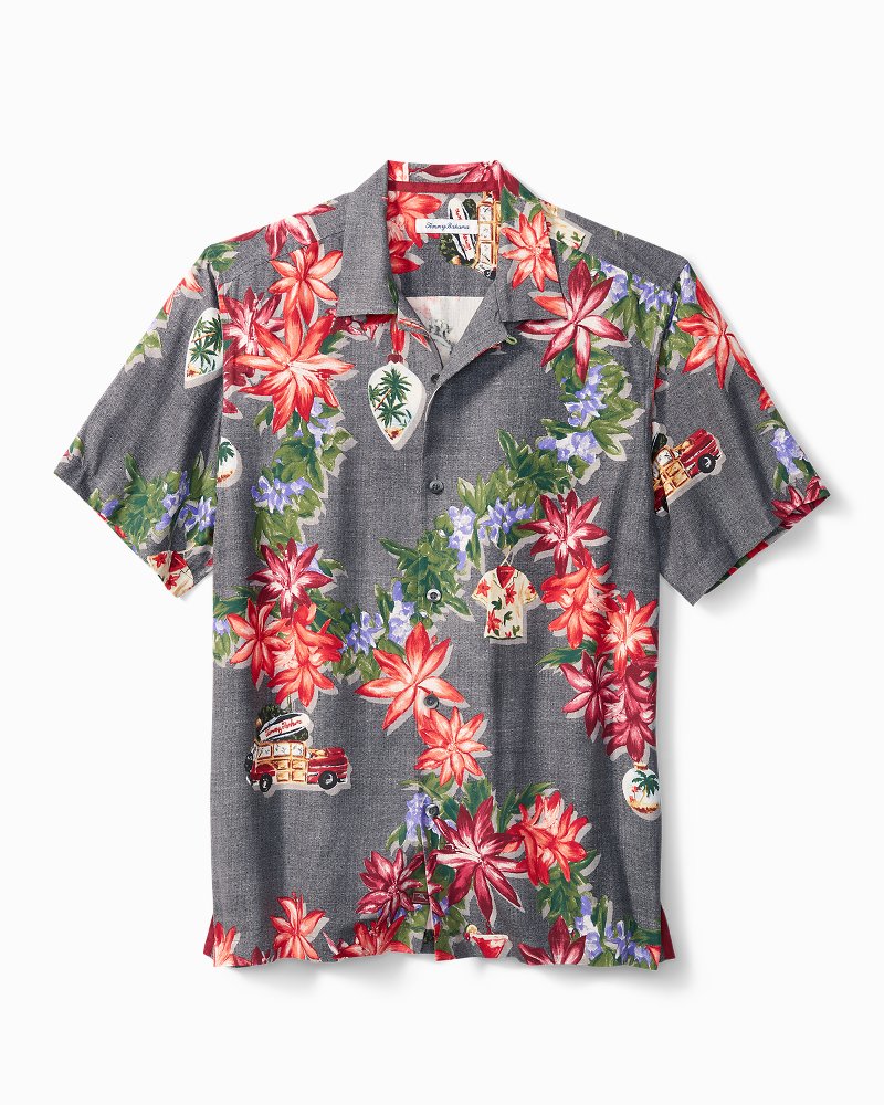 Poinsettia Holiday Camp Shirt