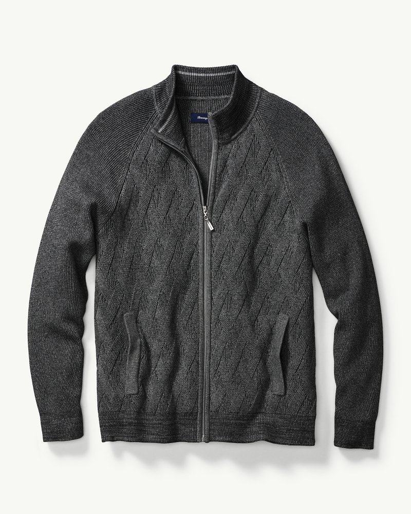 Tommy bahama full zip on sale sweater