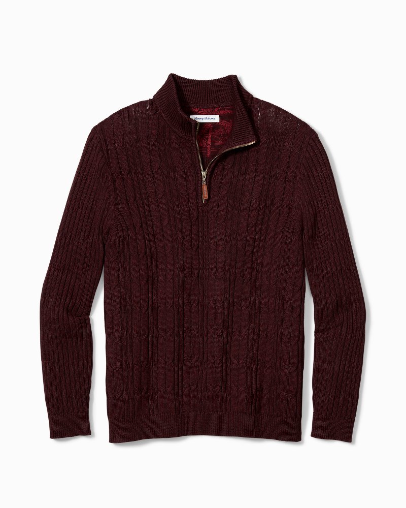 tommy bahama zip sweater