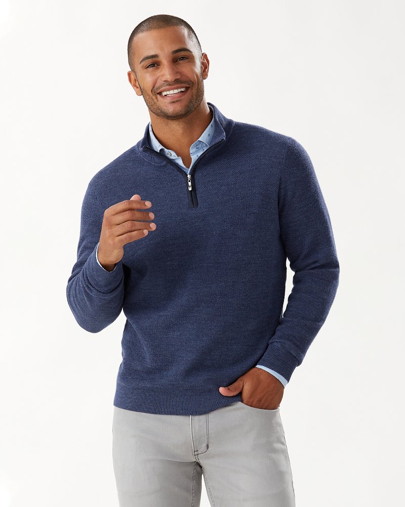 Break Line Half-Zip Sweater