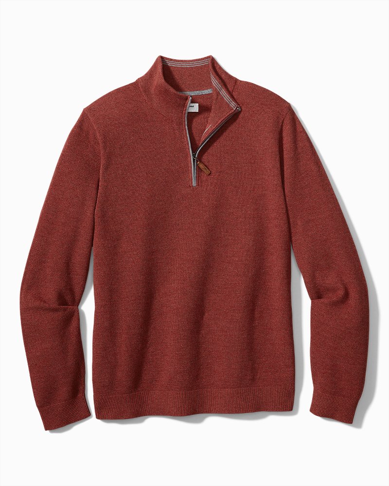 tommy bahama half zip sweatshirt