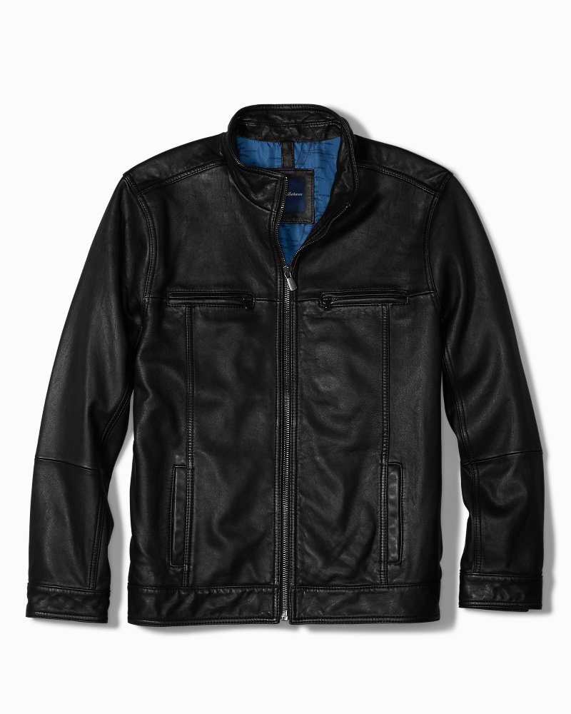 Tommy bahama leather clearance jacket