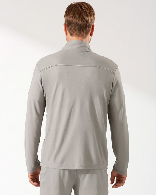 Piqué Quarter-Zip Long-Sleeve Shirt