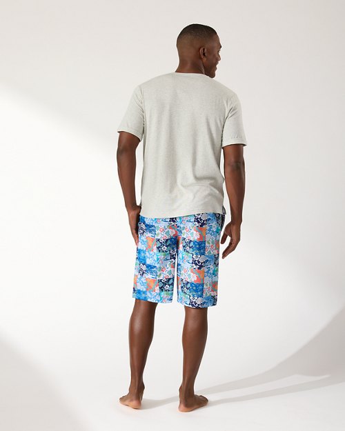Big & Tall Woven Pajama Short Set