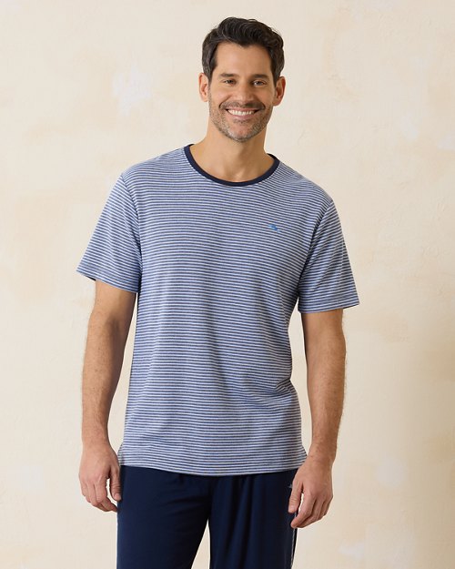Big & Tall Textured Stripe Short-Sleeve T-Shirt