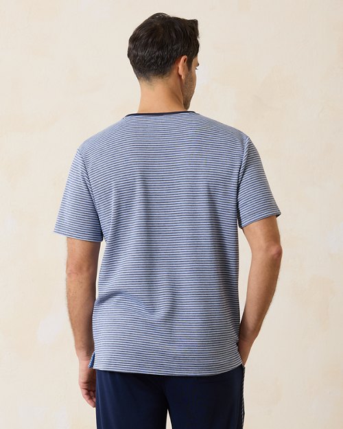 Textured Stripe Short-Sleeve T-Shirt