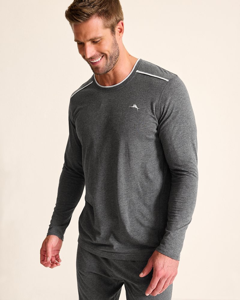 Big & Tall Jersey Long-Sleeve Crewneck T-Shirt