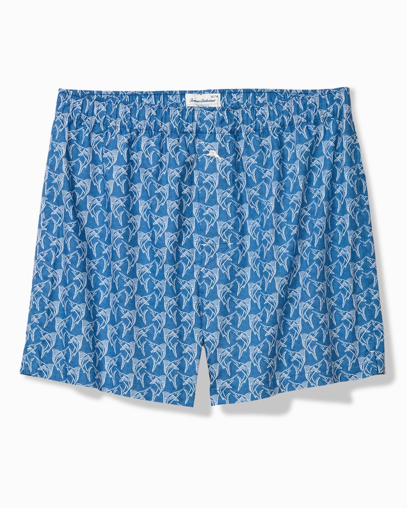 Big & Tall Woven Poplin Etched Tropics Boxers