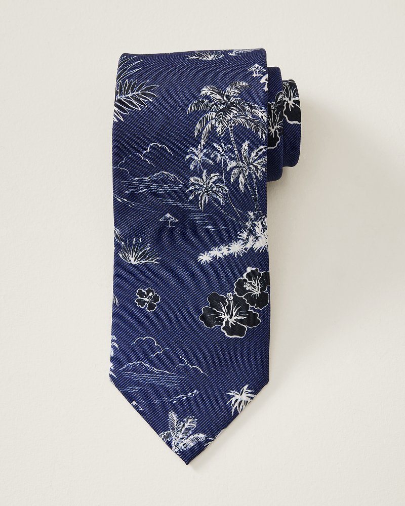 Beach Conversational Silk Tie