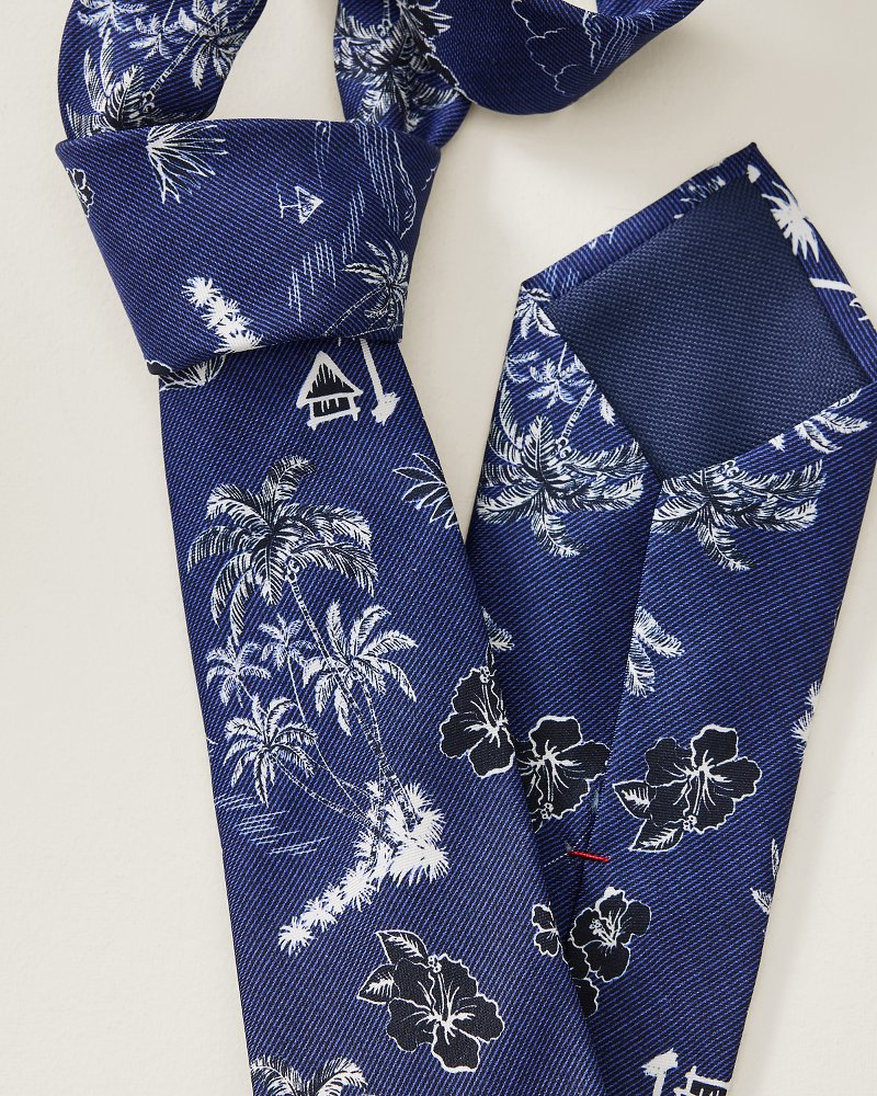 Beach Conversational Silk Tie