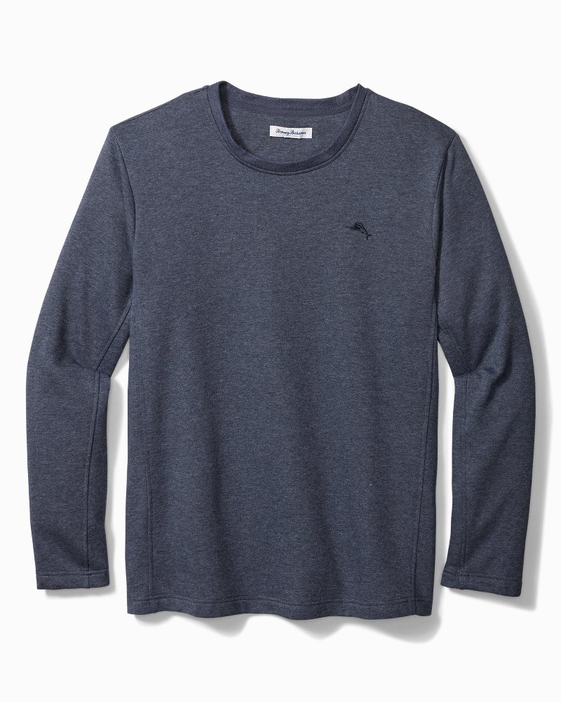 Thumbnail for Big & Tall Brush Back Lounge Crew T-Shirt