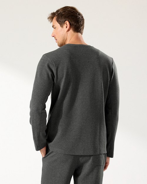 Textured Knit Long-Sleeve T-Shirt