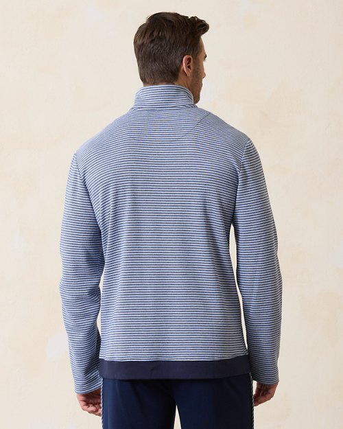 Big & Tall Textured Stripe Half-Zip Sweatshirt