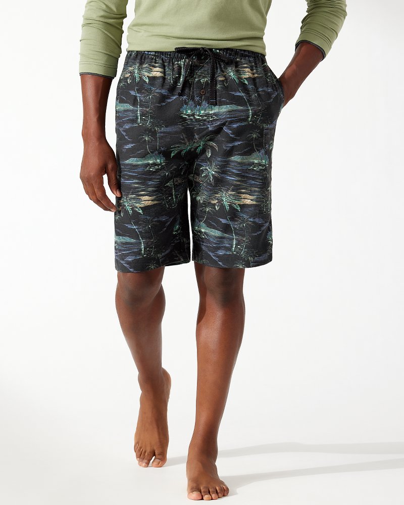 Big Tall Printed Flannel Sleep Shorts