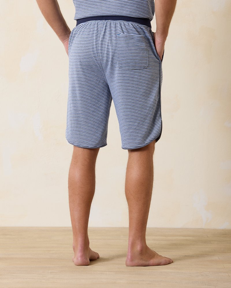 Textured Stripe Lounge Shorts