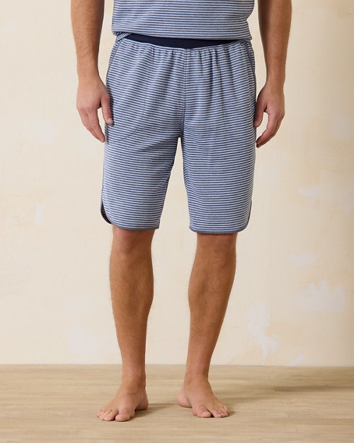 Textured Stripe Lounge Shorts