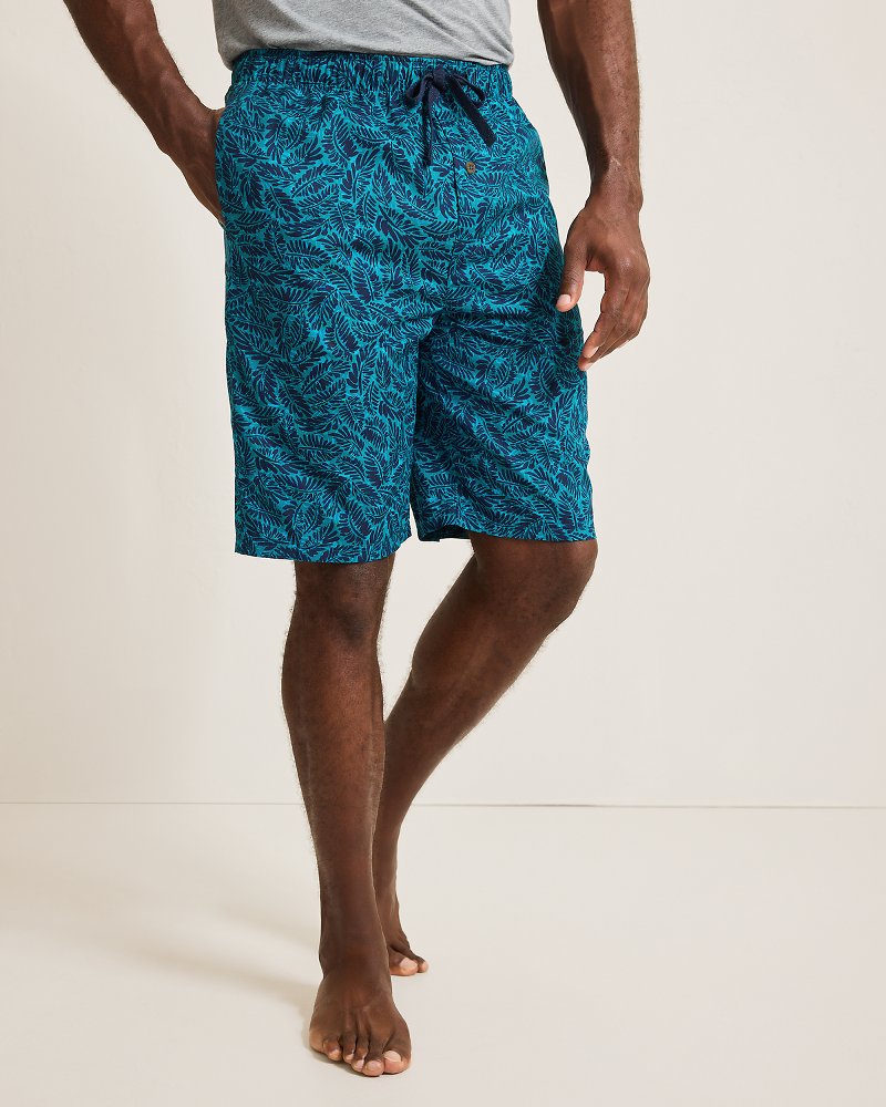 Big & Tall Woven Tropical Print Pajama Shorts