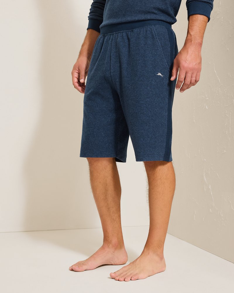 Big & Tall Textured Twill Stripe Pajama Shorts