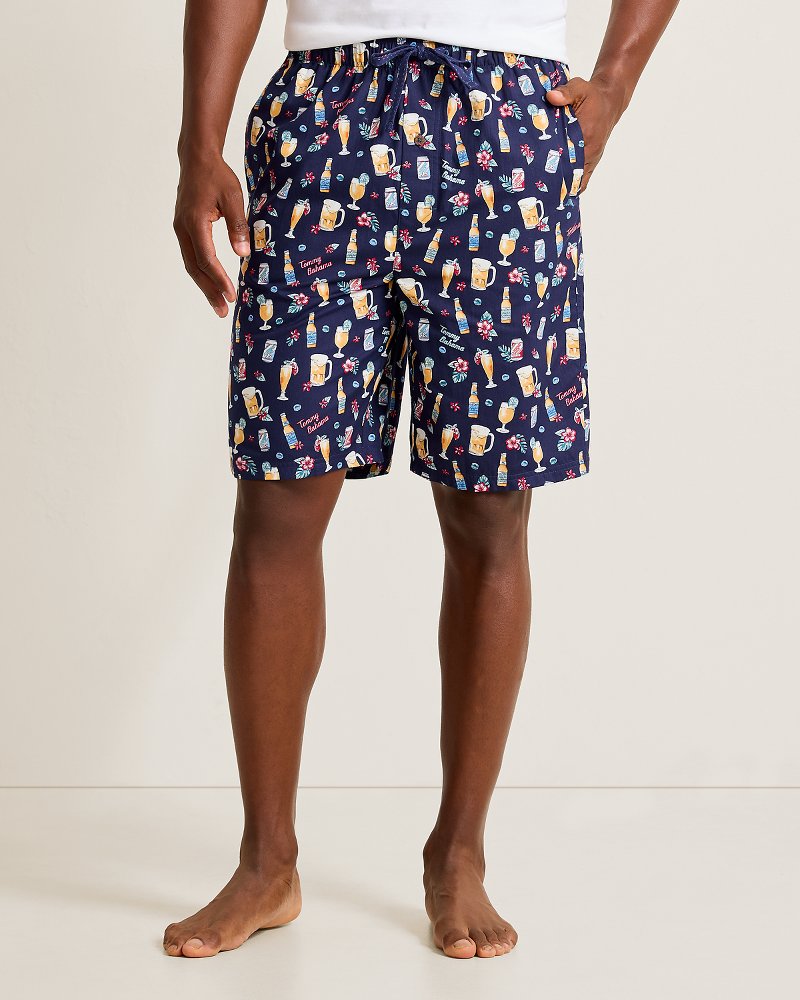 Big & Tall Woven Novelty Poplin Print Pajama Shorts
