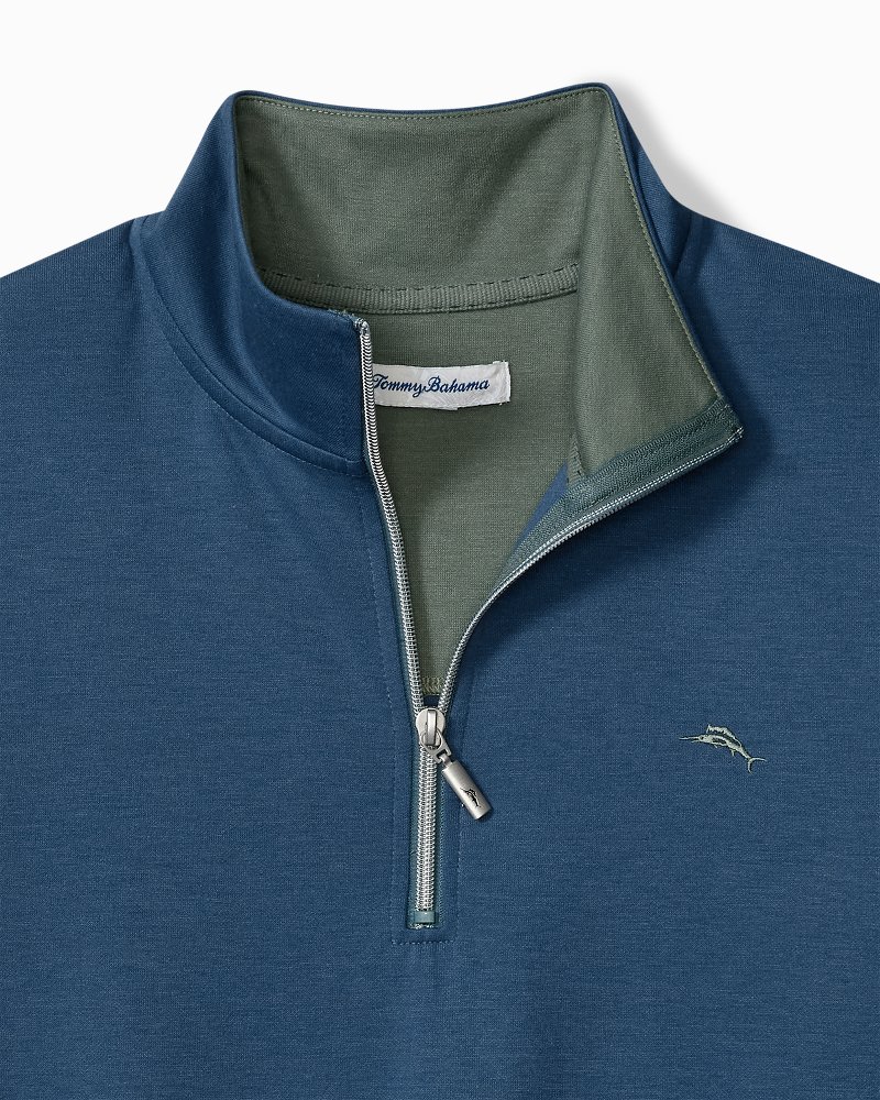 Thumbnail for Big & Tall Interlock Knit Quarter-Zip Sweatshirt
