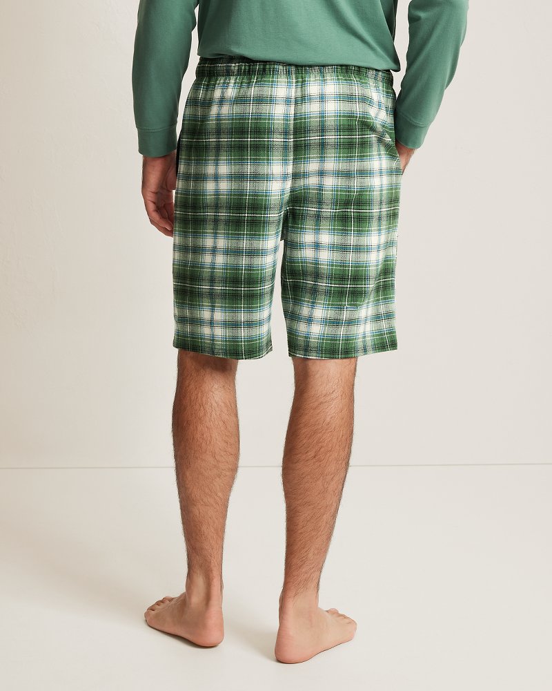 Big & Tall Flannel Santa's Holiday Pajama Shorts