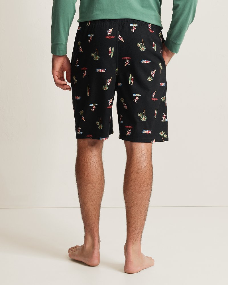 Flannel Santa's Holiday Pajama Shorts