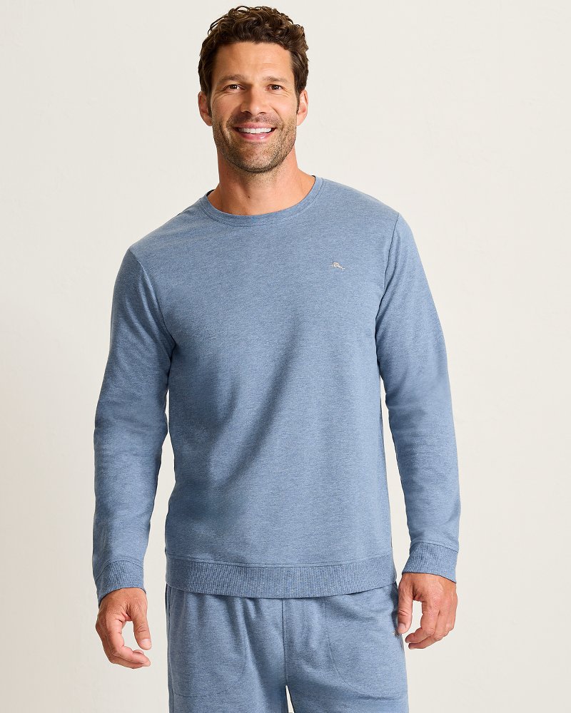 Big & Tall French Terry Long-Sleeve Crew Top
