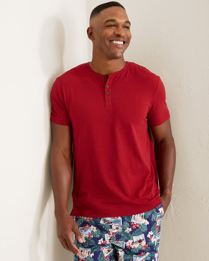Jersey Solid Henley T-Shirt