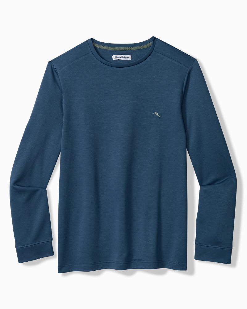 Thumbnail for Big & Tall Interlock Knit Long-Sleeve Crew Top