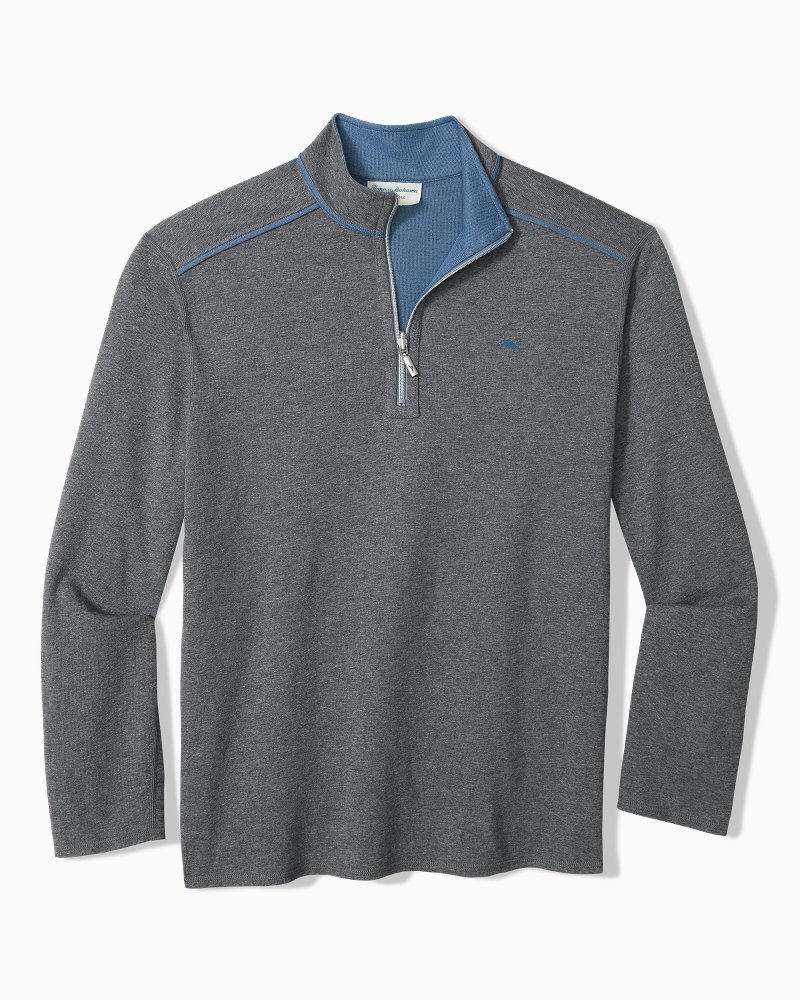 Reversible Interlock Quarter-Zip Top