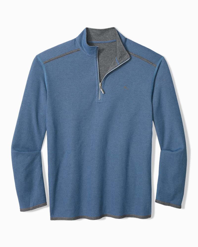 Reversible Interlock Quarter-Zip Top