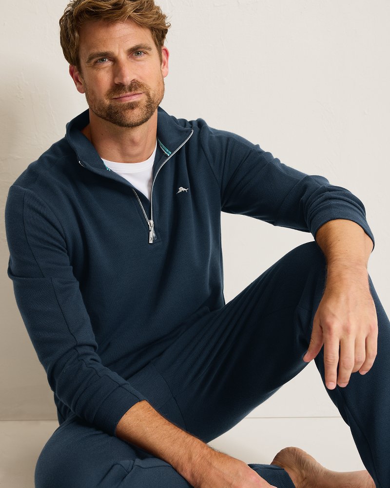 Piqué Quarter-Zip Sweatshirt
