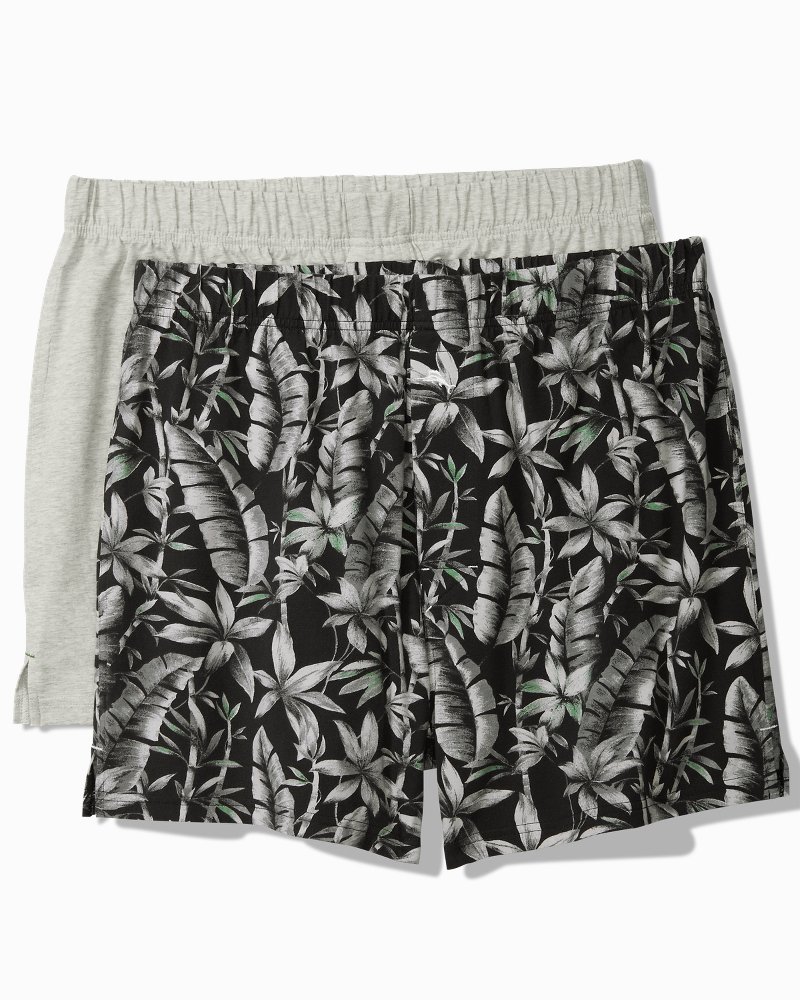 Big & Tall Print and Solid Knit Boxers — 2-Pack