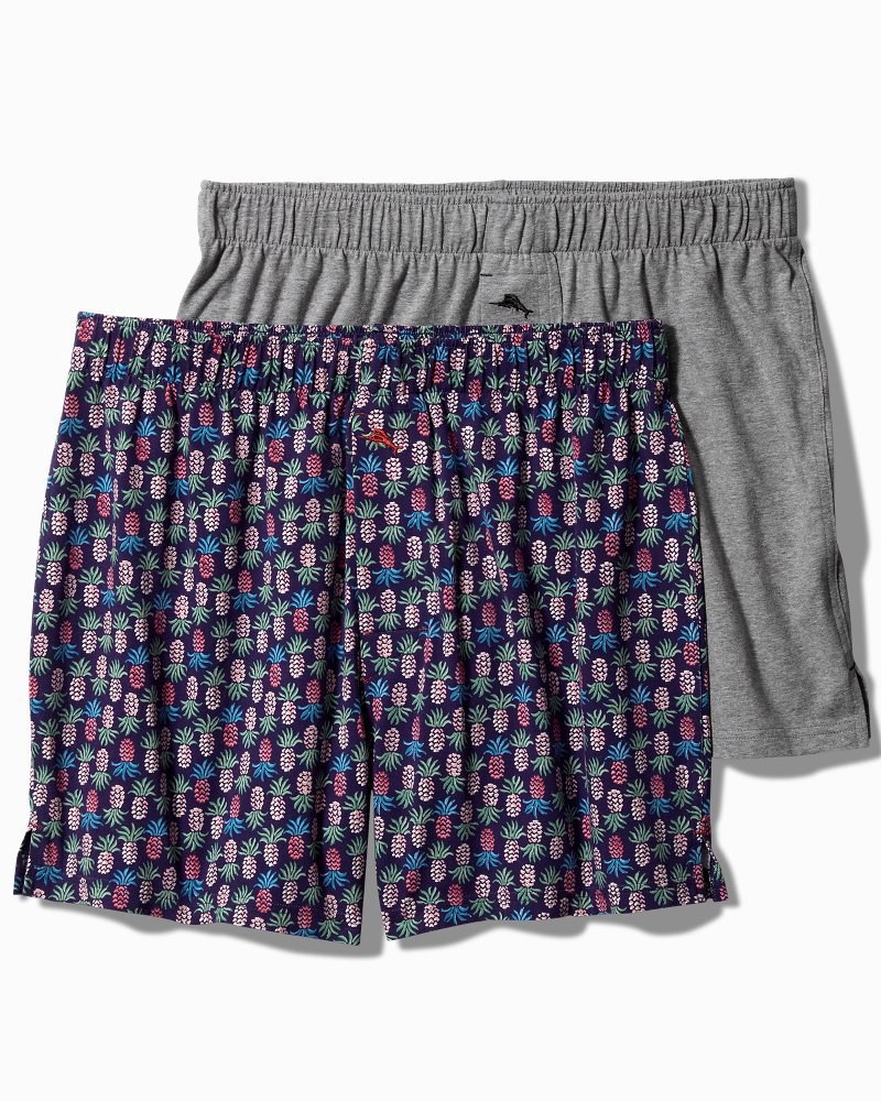 Cotton Knit Marlin Print Boxers — 2-Pack