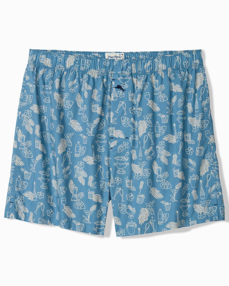 Big & Tall Woven Tropic Print Poplin Boxers
