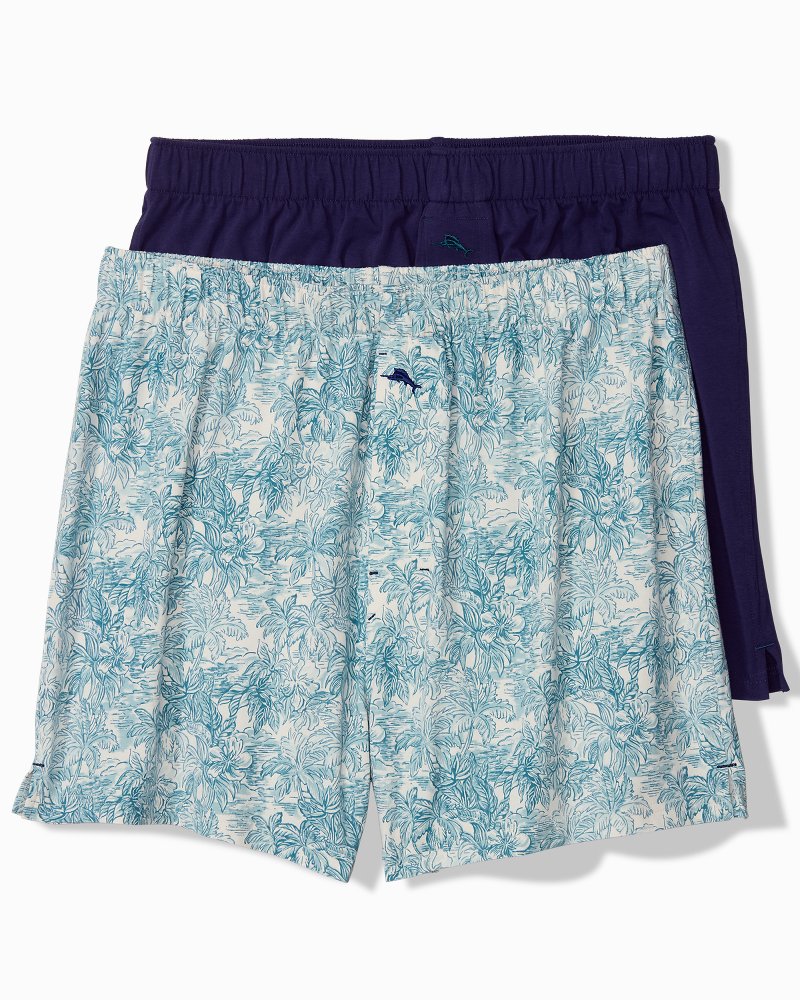 Etched Tropics Knit Boxers—2-Pack