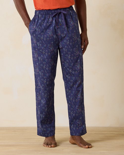 Woven Cotton Pajama Pants