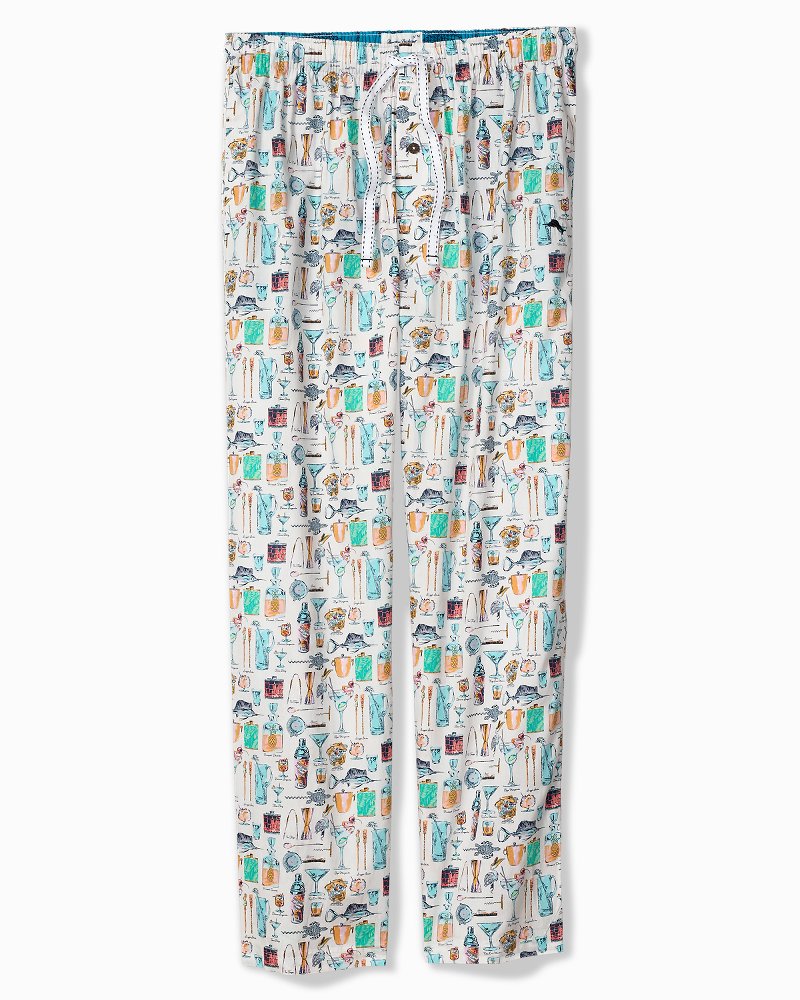 Thumbnail for Woven Printed Poplin Pajama Pants