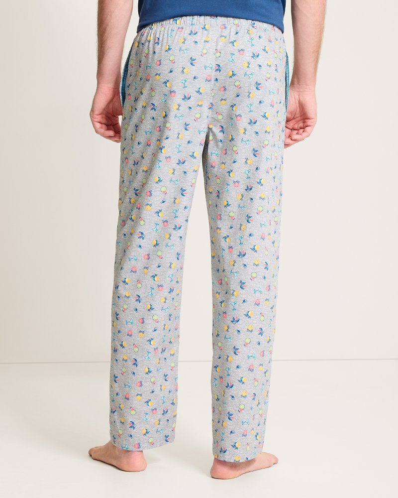 Woven Poplin Tropic Cocktail Print Pants