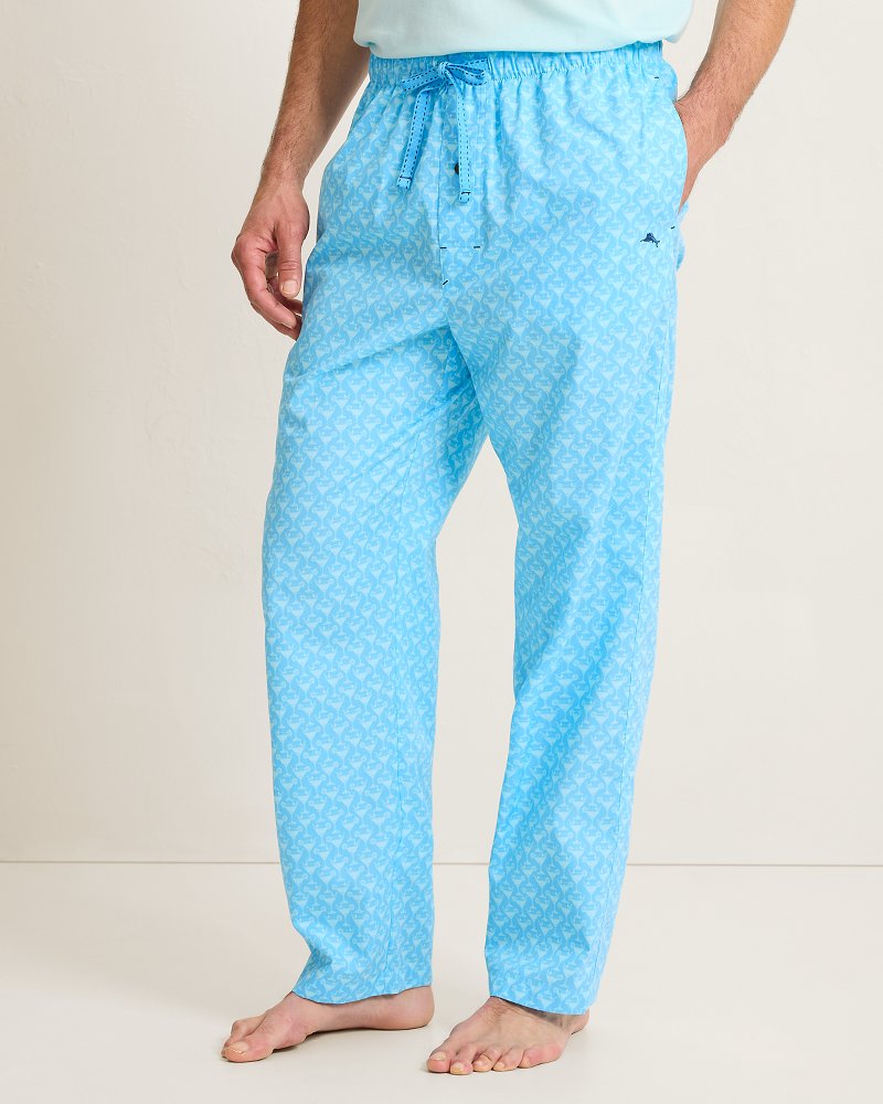 Woven Poplin Tropic Cocktail Print Pants