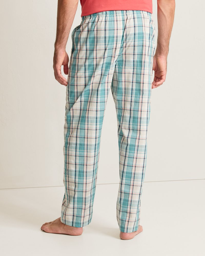 Woven Poplin Palm Blues Print Pajama Pants