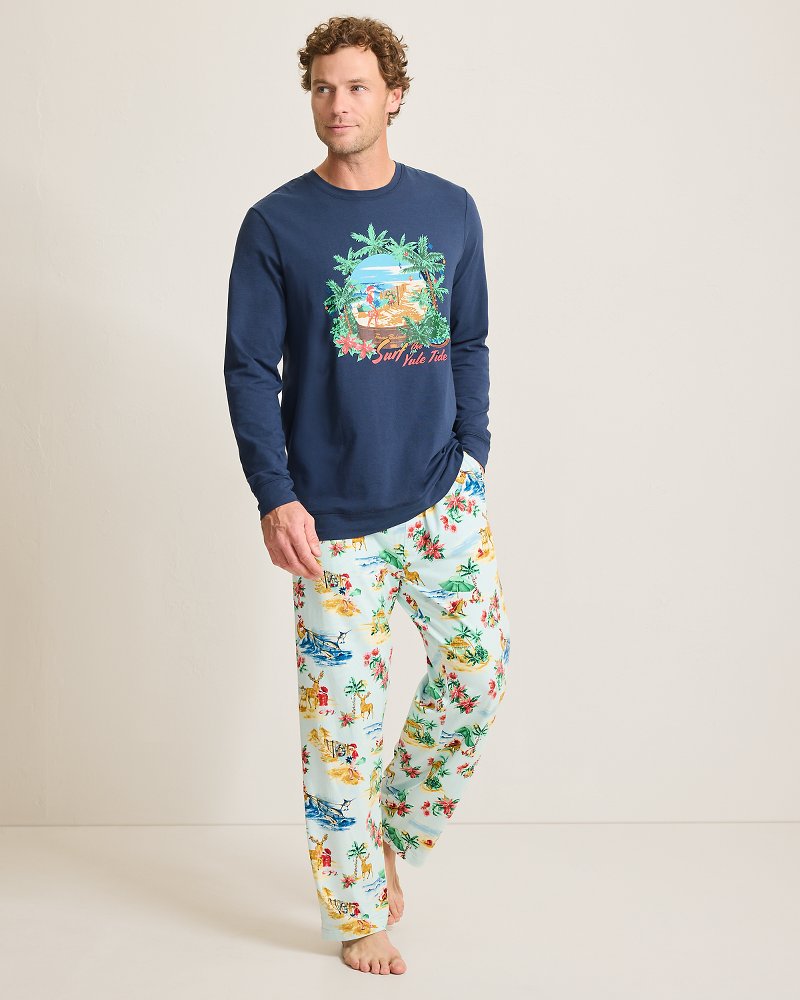 Men's Holiday Santa Long Sleeve & Pants Pajama Set