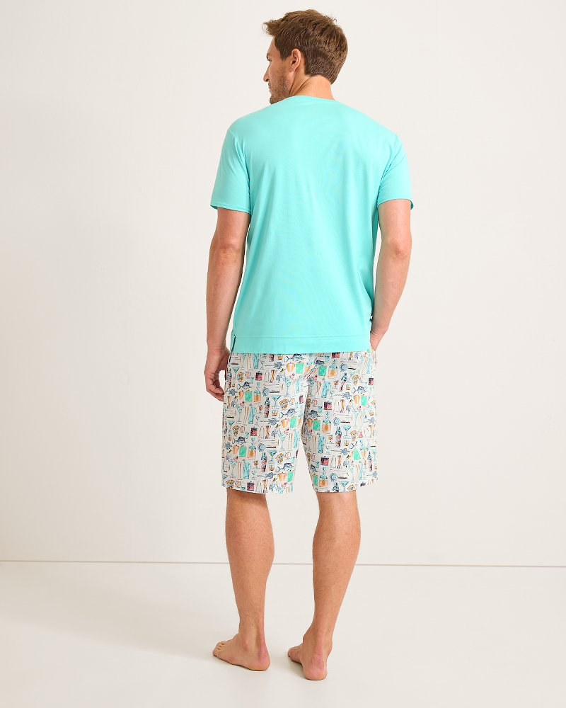 Big & Tall Jersey Top & Poplin Shorts Pajama Set